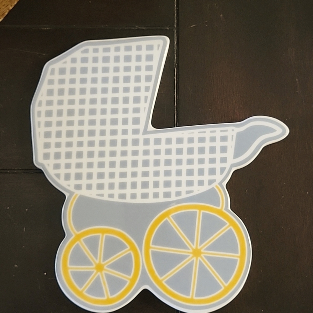 Coton Colors Happy Everything BIG Baby Carriage Attachment Excellent condition